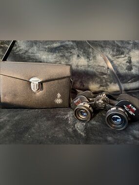 Vintage Tasco 8x30 Binoculars with Black Leather Case